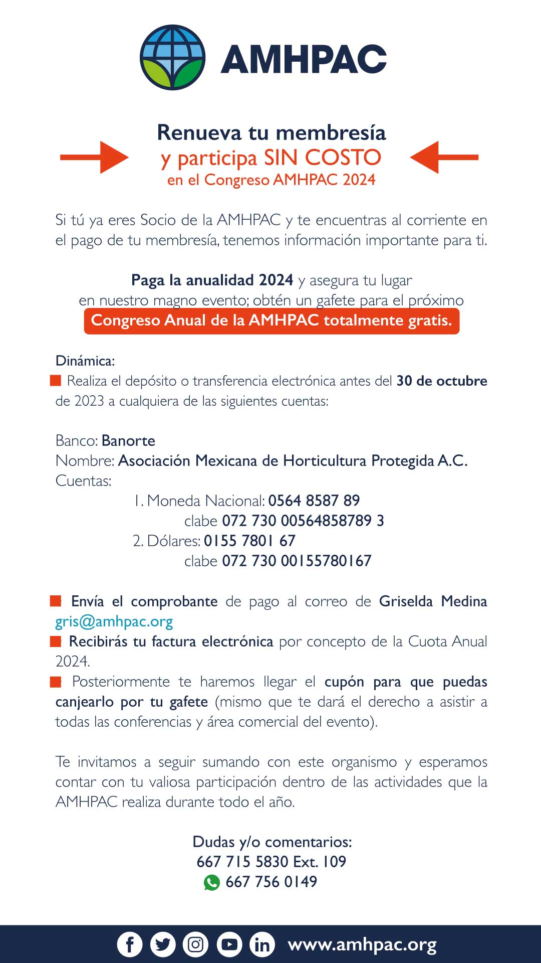 Renueva tu membresia