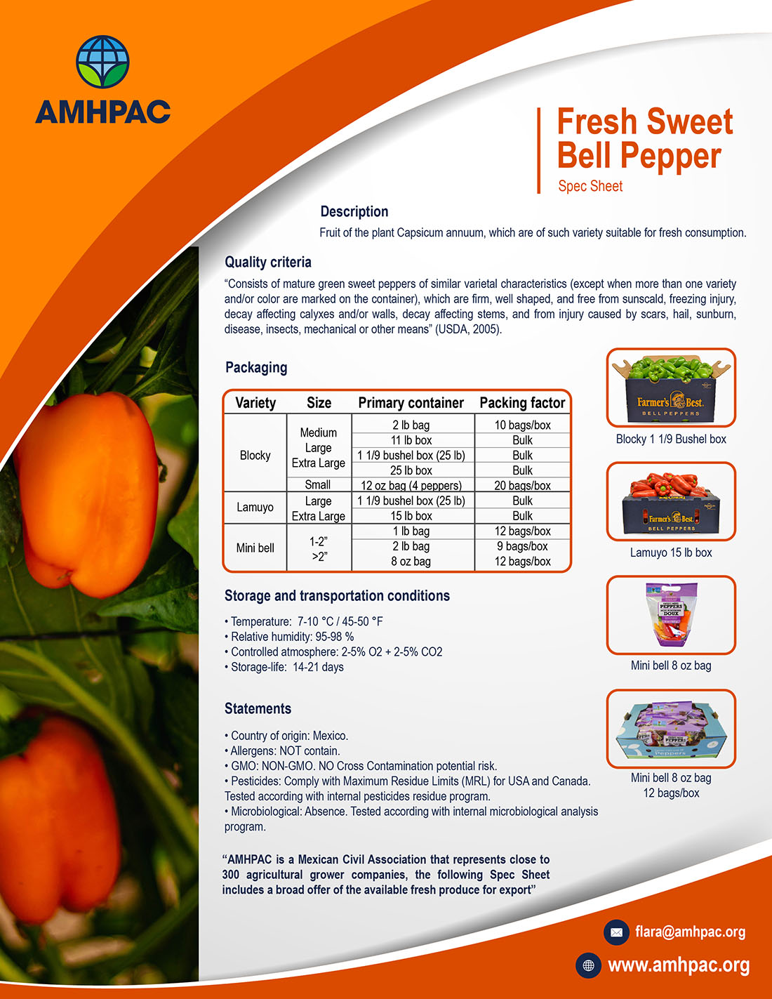 Fichas tecnicas amhpac bell pepper