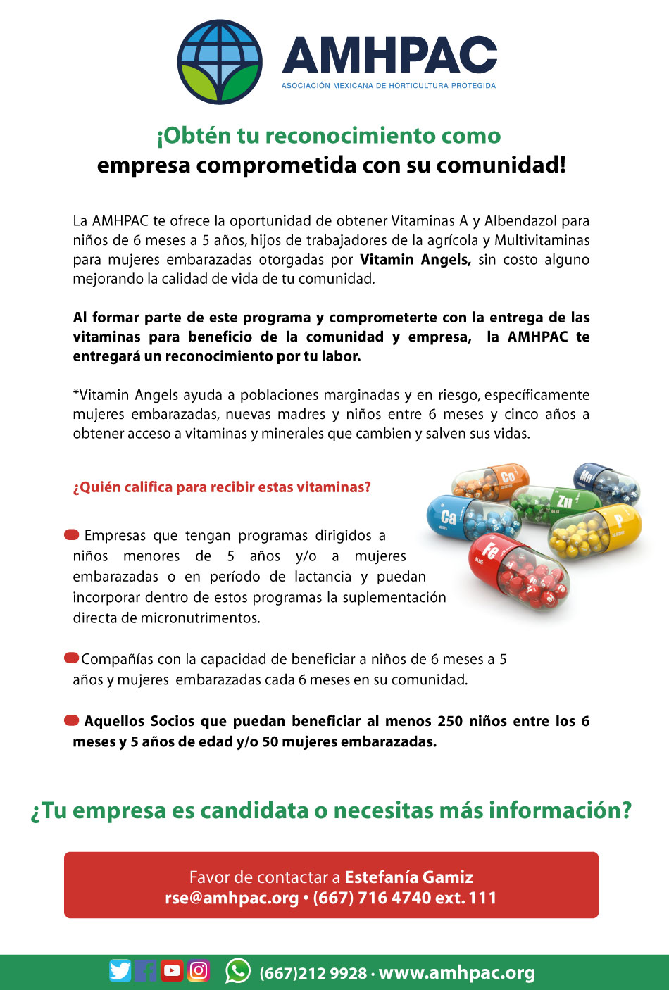 Comunicado Vitamin Angels